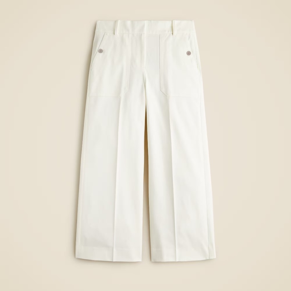 J.Crew Sydney Wide-leg Pant in Bi-stretch Cotton Blend - Picture 4 of 7